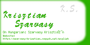 krisztian szarvasy business card